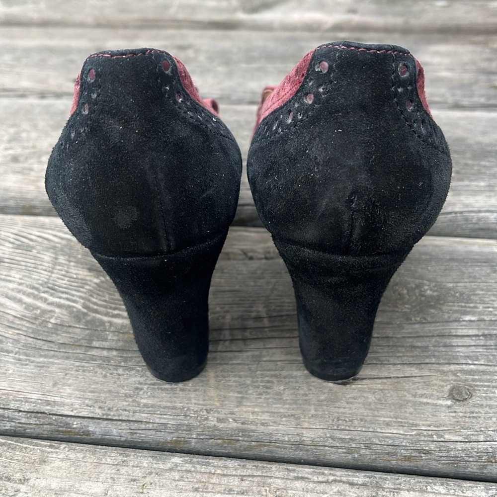 Town Shoes Two Tone Tassel Oxford Heels Shoes - Picture 5 of 8